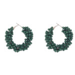 Dark Green beautiful round Earring for girls & women