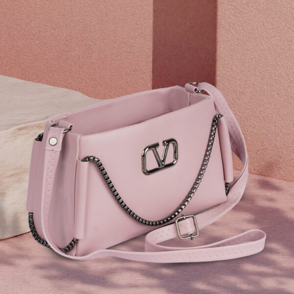 Stylish Peach Hand Handbag for girls & Women - Image 3