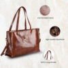 Brown Hand-held Bag  Extra Spacious for Girl & Women - Image 6