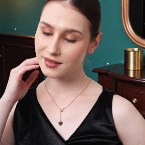 Minimal Gold Heart Charm Necklace – Delicate Everyday Pendant